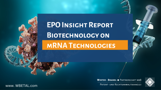 EPO Insight Report Biotechnology on mRNA-Technology